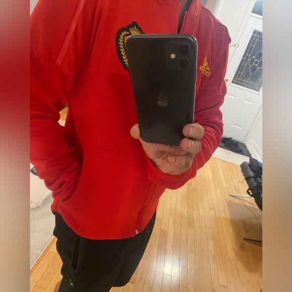 BNWOT Adidas Belgium official anthem  national soccer stadium track jacket in M! - Picture 6 of 7